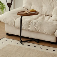 Streamdale Brown Cshaped Side Table, Small Sofa Table For Living Room