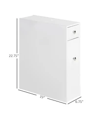 Homcom Wooden Narrow Modern Bathroom Furniture Cabinet,