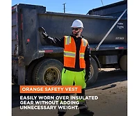 RefrigiWear Big & Tall Hi Vis Orange Safety Work Vest