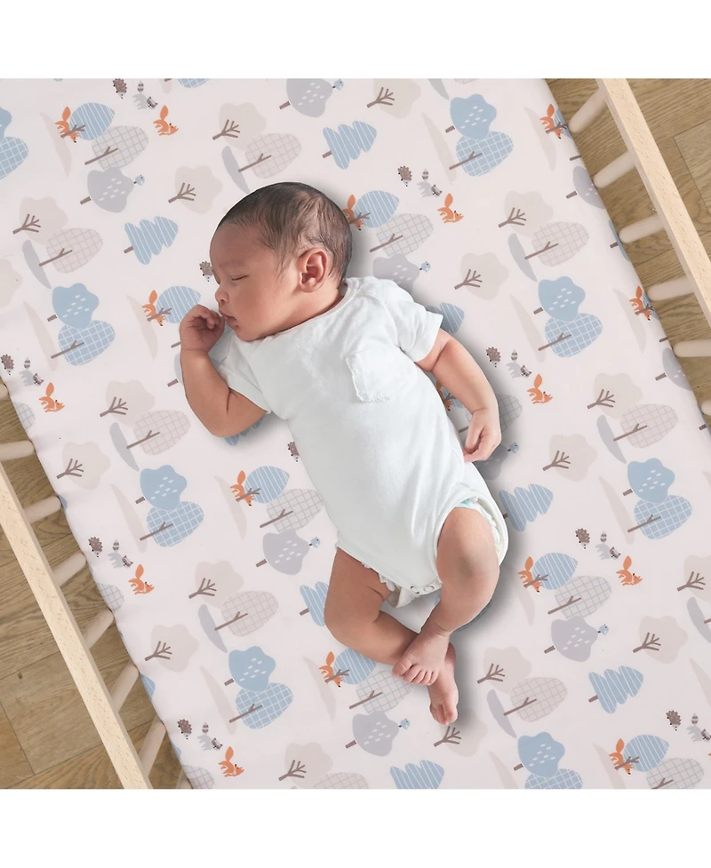 Bedtime Originals Sleepytime Bear Woodland Baby/Toddler Fitted Crib Sheet