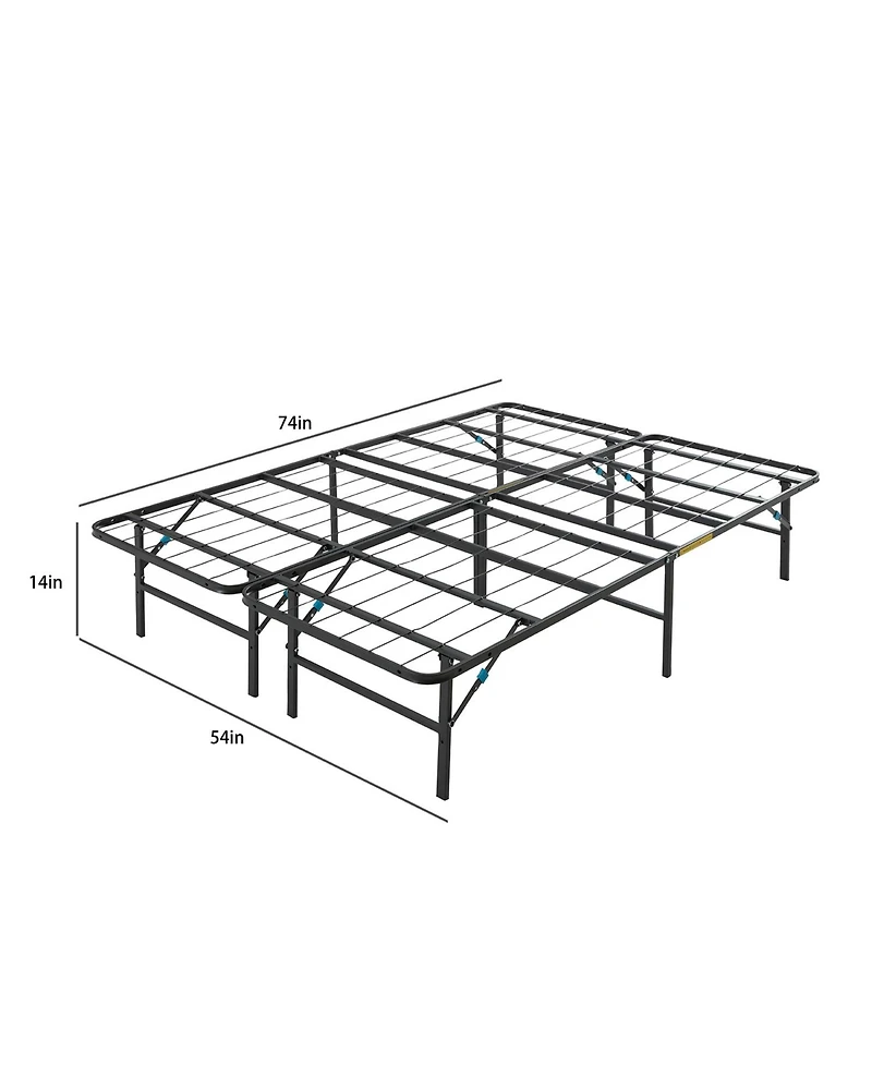 14" Adjustable Foldable Steel Bed Frame