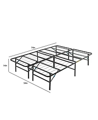 14" Adjustable Foldable Steel Bed Frame