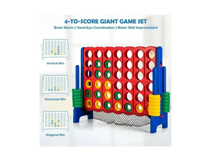 Slickblue 4-to-Score Giant Game Set with Net Storage-Blue