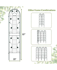 Slickblue 2 Pack 86.5 x 20 Inches Metal Garden Trellis for Climbing Plants