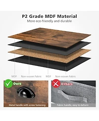 Slickblue Dresser Organizer with 5 Drawers and Wooden Top-Rustic Brown