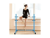 Slickblue 47 Inch Double Ballet Barre with Anti-Slip Footpads