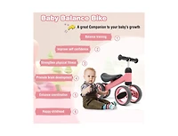 Slickblue 4 Wheels Baby Balance Bike Toy-Pink