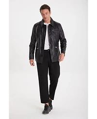 Furniq Uk Men's Safari Coat, Black