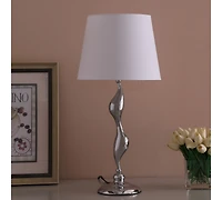 Streamdale 24-Inch Art Deco Silhouette Silver Table Lamp