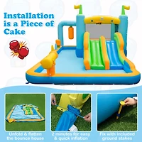 Inflatable Water Slide Giant Kids Bounce House Park Splash Pool without Blower
