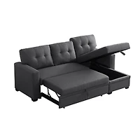 Streamdale Upholstered Pull Out Sectional Sofa With Chaise