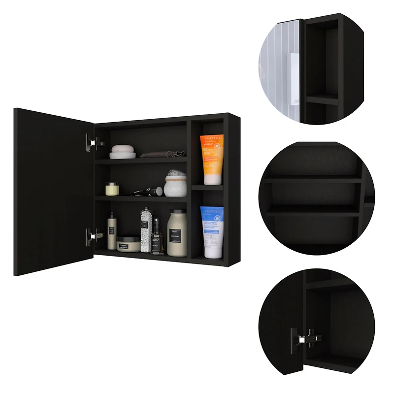 Streamdale Myrick 2-Shelf Medicine Cabinet With Mirror Wengue
