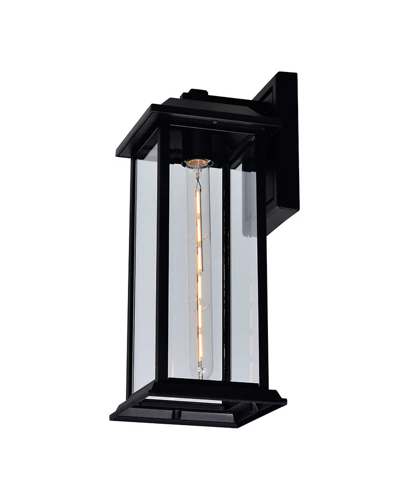 Cwi Lighting 16.4" Metal Blackbridge 1 Light Outdoor Wall Lantern