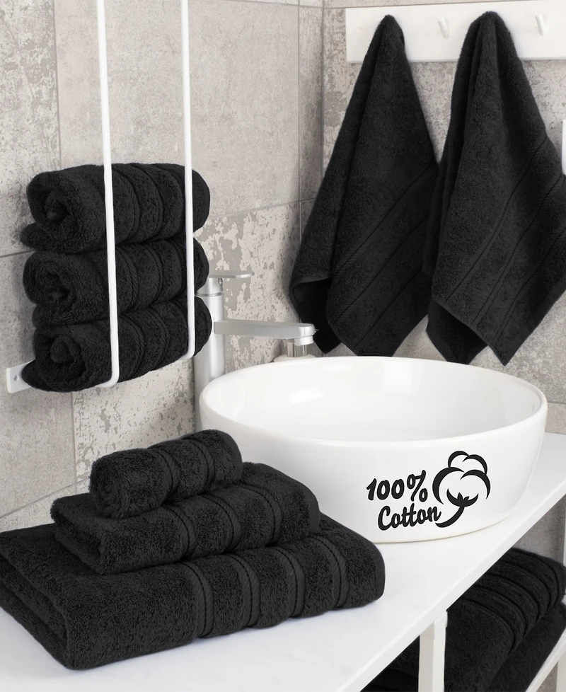 American Soft Linen Edison 100% Cotton Luxury 6-Piece Towel Set