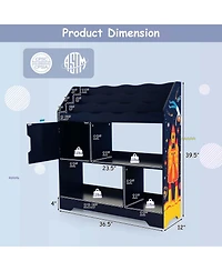 Toy Storage Organizer Display Stand 3-In-1 Kids Shelf with Book