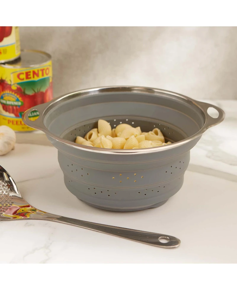 Rsvp International Endurance Silicone Stainless Steel Collapsible Colander