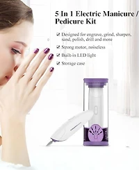 TOUCHBeauty Electric Cordless Manicure Pedicure Nail File Set