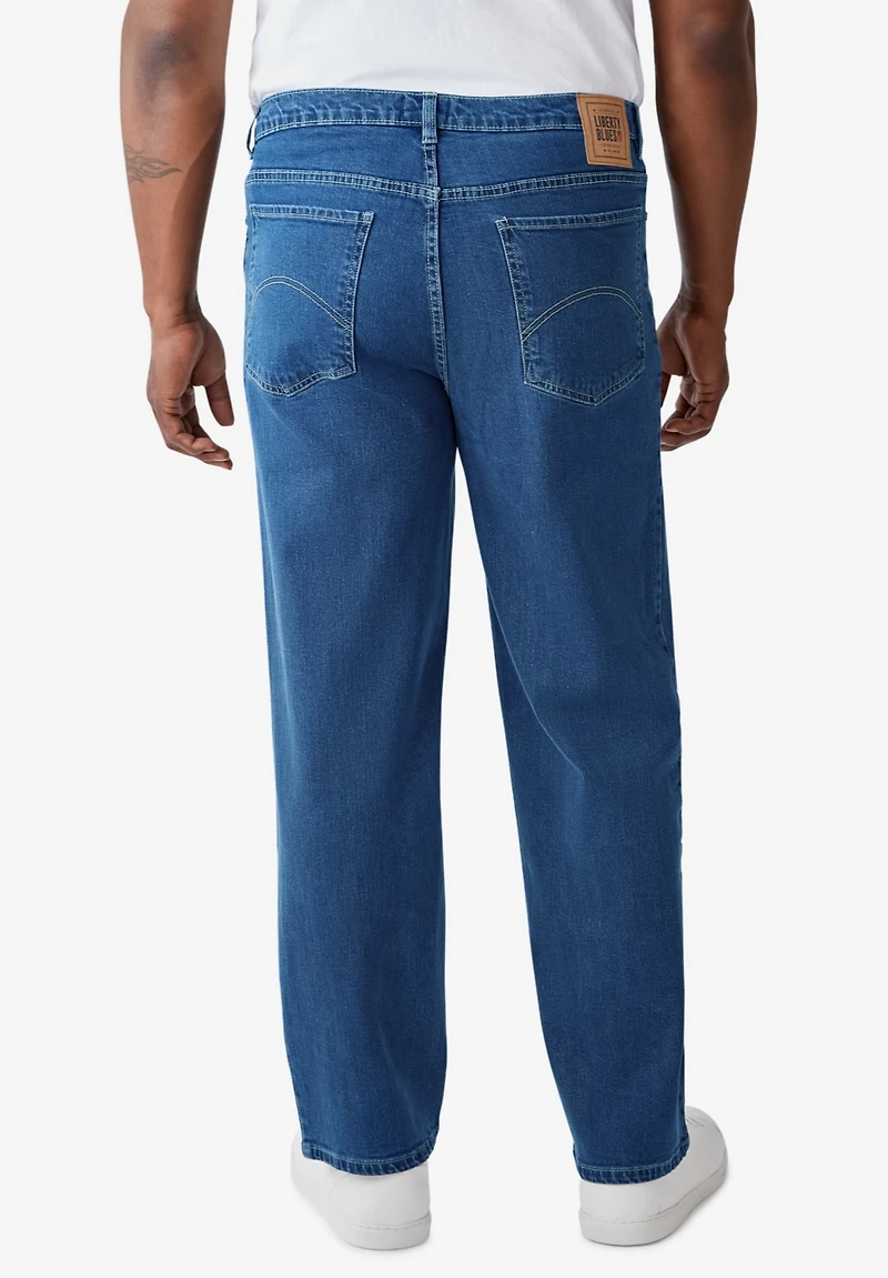 Liberty Blues Big & Tall by KingSize Loose Fit 5-Pocket Stretch Jeans
