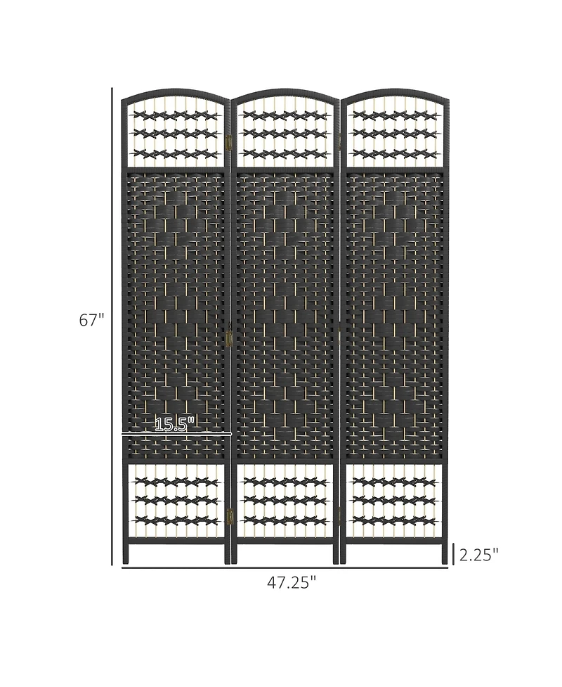 Homcom Panel Room Divider, Folding Screen, 5.6