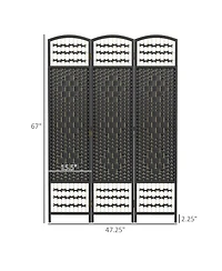 Homcom Panel Room Divider, Folding Screen, 5.6