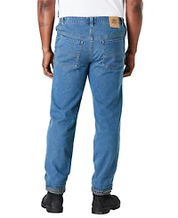 Liberty Blues Big & Tall by KingSize Flannel-Lined Side-Elastic Jeans