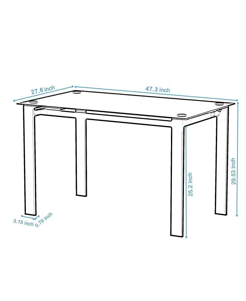 Streamdale 5-Piece Dining Table Set, Dining Table And Chair