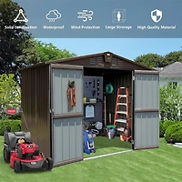 Streamdale Metal Outdoor Storage Shed 8.2' x 6.2' with Double Doors