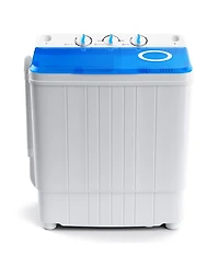 Portable Washing Machine 17.6 lbs Twin Tub Laundry Washer with Drain Pump