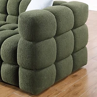Usa Human Body 3 Seater Olive Green Boucle Sofa
