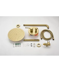Brushed Gold Wall Mounted Shower System
