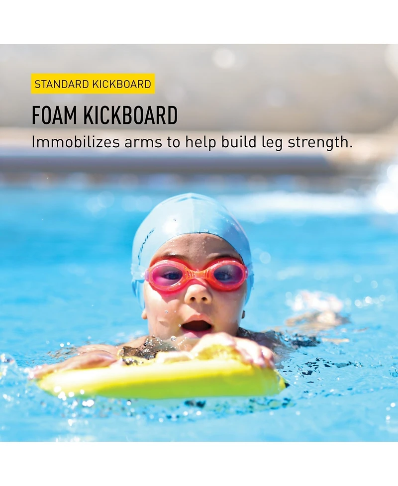Finis Standard Foam Swimming Kickboard Yellow, Adult
