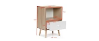 Simplie Fun 2 Mid Century Wood Nightstands with Drawer