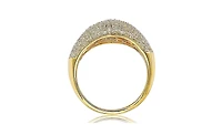 Suzy Levian Sterling Silver Cubic Zirconia Modern Pave Ring