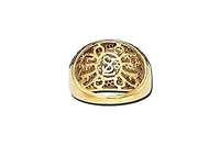 Suzy Levian Sterling Silver Cubic Zirconia Fold Over Ring