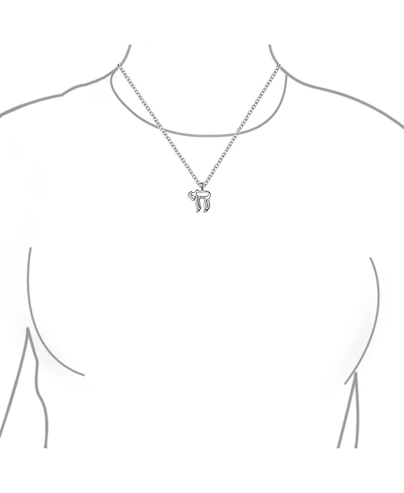 Bling Jewelry Delicate Religious Judaic Jewish Hanukkah Hebrew Chai Symbol Of Life Pendant Necklace Bat Mitzvah Sterling Silver