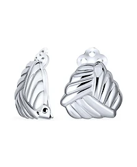 Bling Jewelry Geometric Twist Love Knot Clip On Earrings Polish Shine Non Pierced Ears Sterling Silver Alloy Clip