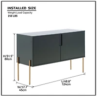 Streamdale Furniture Modern Entertainment Tv Stand Storage Cabinet Sideboard Buffet Table For Living Room Kitchen