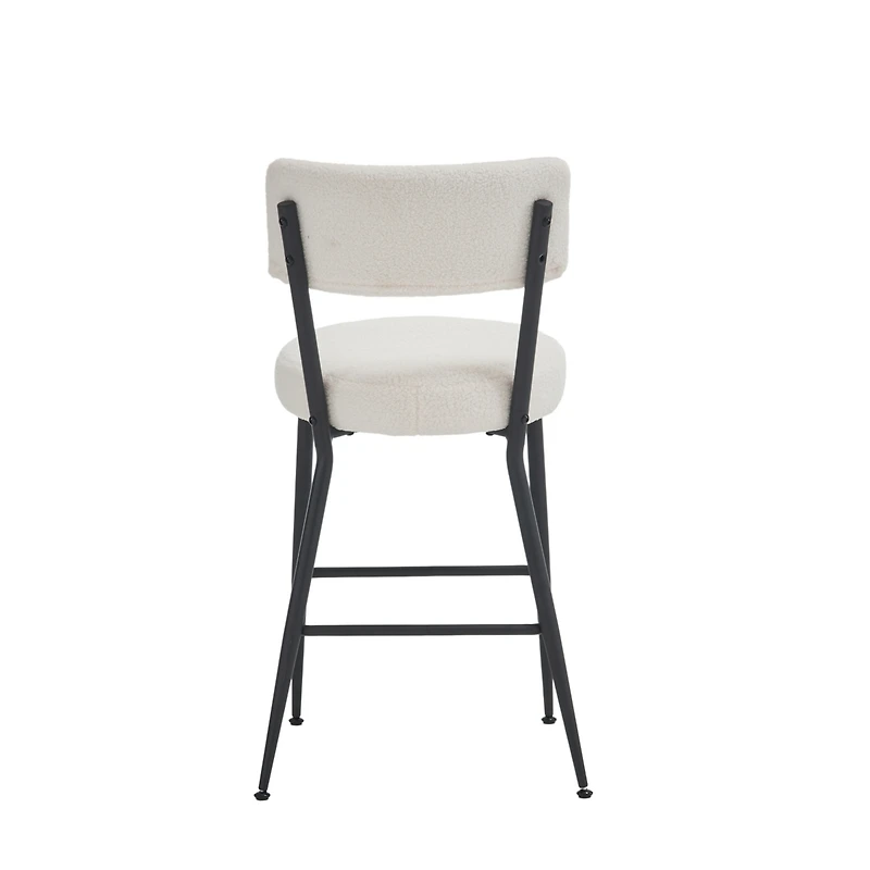 Streamdale Modern teddy fabric bar stools - Stylish island seating