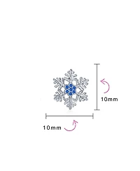 Bling Jewelry Petite Holiday Cz Cubic Zirconia Snowflake Stud Earrings Sterling Silver