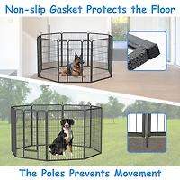 Streamdale Furniture Heavy Duty Outdoor Dog Pen for Large Dogs - 8 Panel Metal Kennel