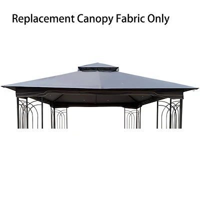 Streamdale 10x10 Ft Patio Double Roof Gazebo Replacement Canopy Top Fabric