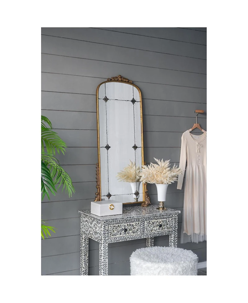 Streamdale Furniture Antique Gold Arched Mirror, Full Length for Living Room