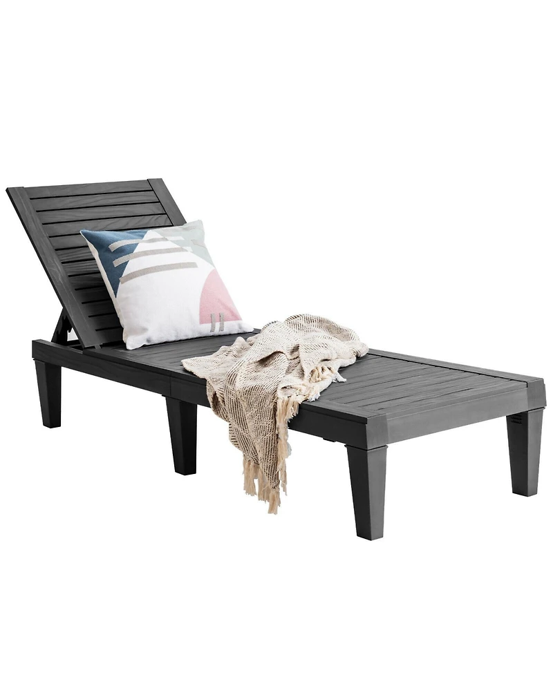 Slickblue Outdoor Recliner Chair with 5-Position Adjustable Backrest