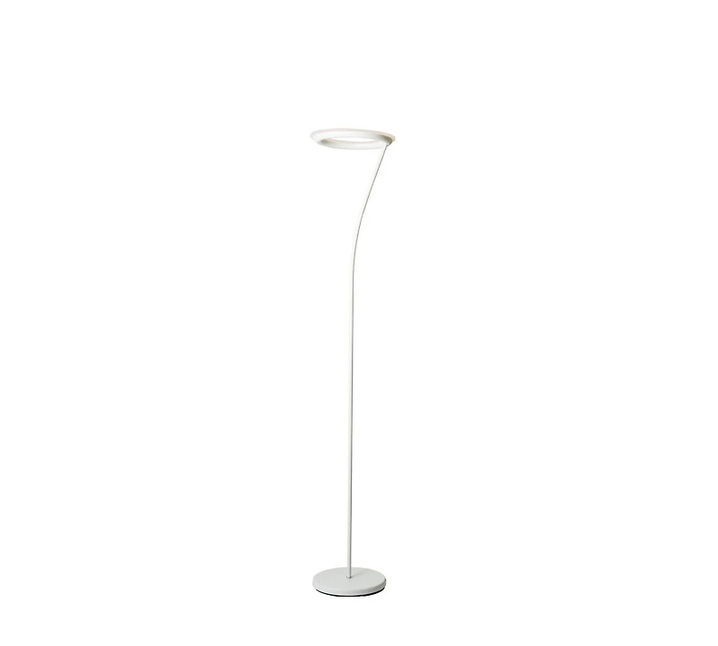 Streamdale 73" Tall Halo Led Torchiere Floor Lamp in Matte White