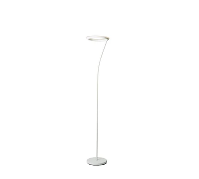 Streamdale 73" Tall Halo Led Torchiere Floor Lamp in Matte White