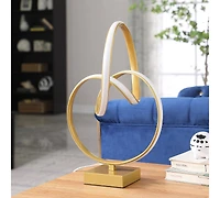 Streamdale 19" In Abstract Infinity Matte Gold Modern Table Lamp
