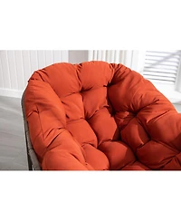 Streamdale Furniture Orange Rattan Rocking Chair with Cushion