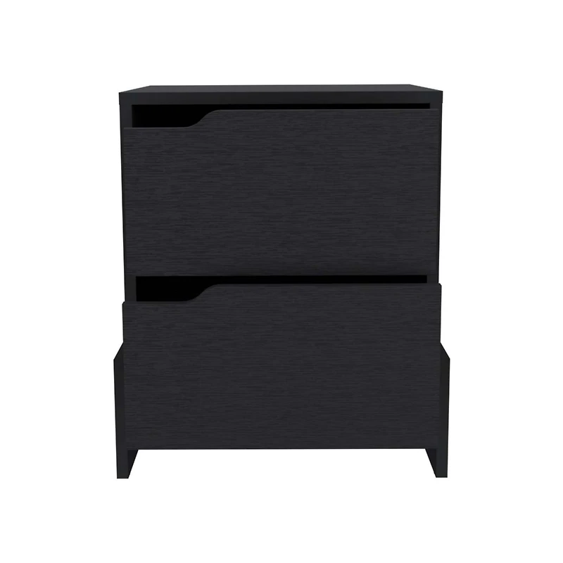 Streamdale Haines Nightstand With 2-Drawers, End Table Sturdy Base