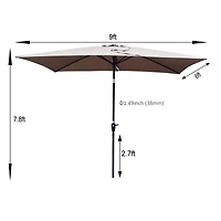 Streamdale Waterproof Patio Umbrella with Tilt and Crank