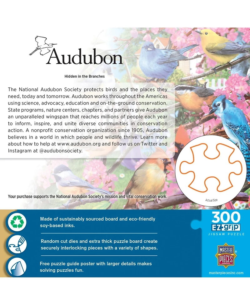 Masterpieces Audubon - Hidden in the Branches 300 Piece Ez Grip Puzzle